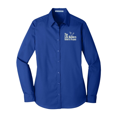 The Life Builders Ladies Button-Up Dress Shirt